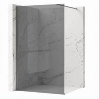 DUSCHWAND Rea Flexi Grey / Titan 90 - Titanfarben, Glas (120/90/195cm) - REA
