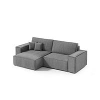 ECKSOFA Schlaffunktion Sekwana mini Dunkelgrau - Dunkelgrau, Textil (148/257cm) - Fedve