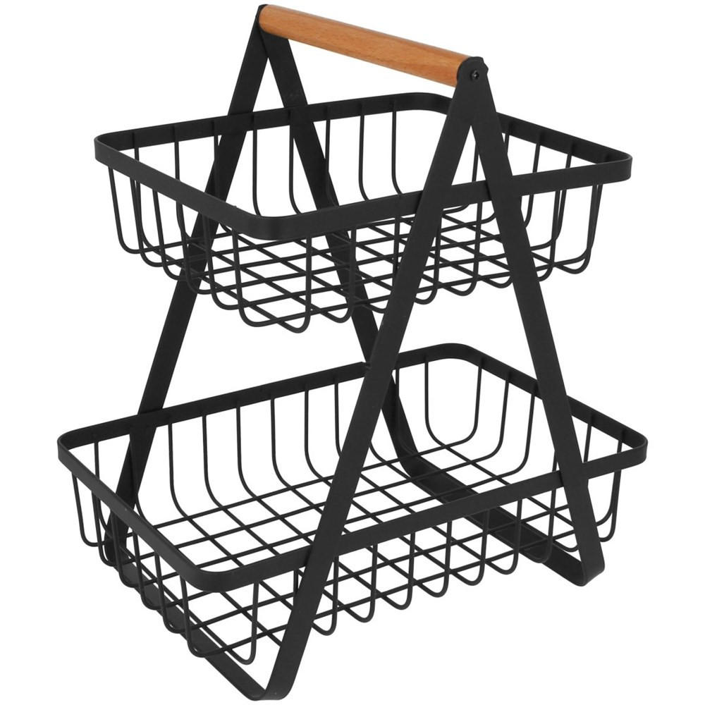 Krisberg  Krisberg Obstkorb Schwarz 29 cm
