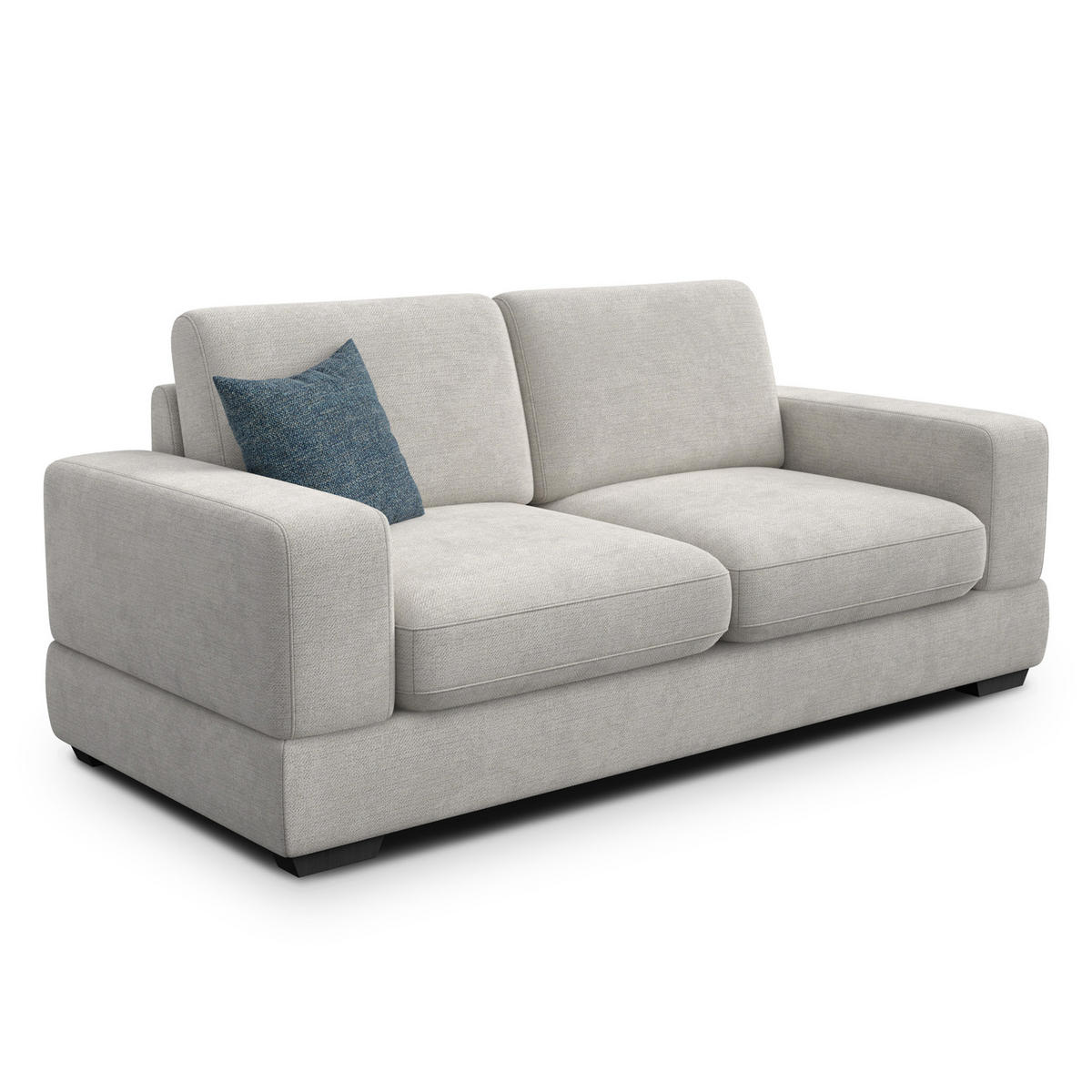 SOFA OTTO 3-Sitzer, creme - Creme/Schwarz, Holz/Textil (201/89/98cm) - Courtois Laville