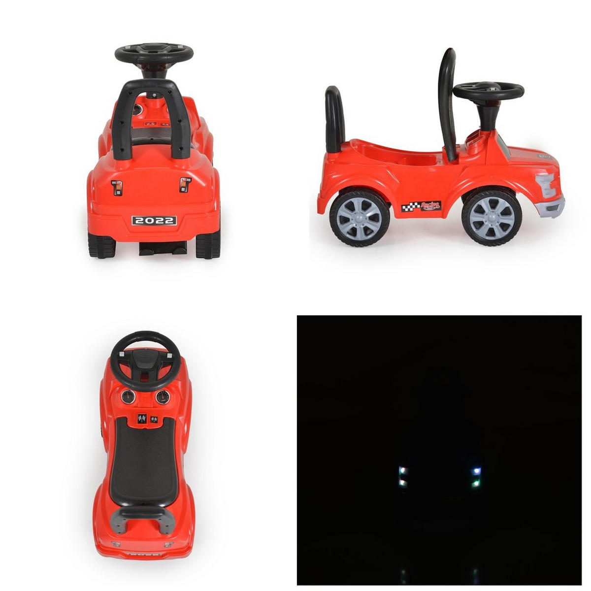 RUTSCHER Orlando Musik rot Lichter Staufach Kunststoffreifen ab 1 Jahr - Rot, Kunststoff (62/26/40cm) - Moni