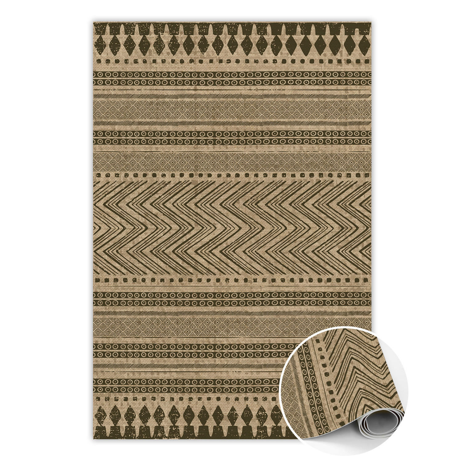 ArtPrintCave Vinyl-Teppich Braun 60x1.6 cm