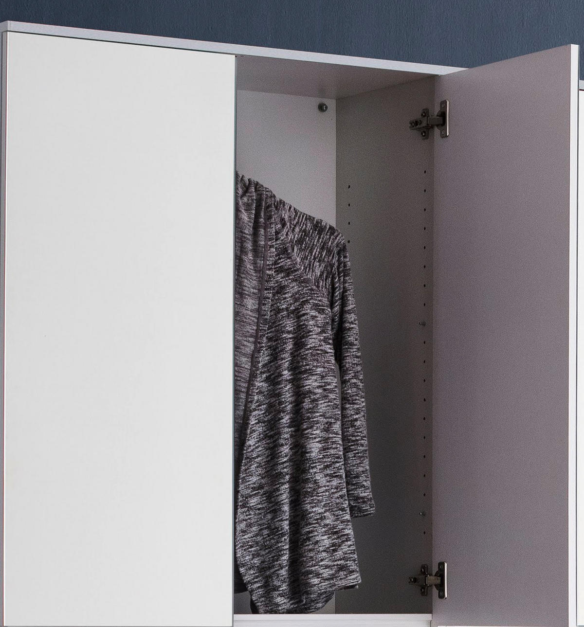 GARDEROBENSCHRANK weiß 185 x 191 cm, Schuhschrank mit Spiegeltüren - Weiß, Glas/Holzwerkstoff (185/191/34cm) - Top.Furn