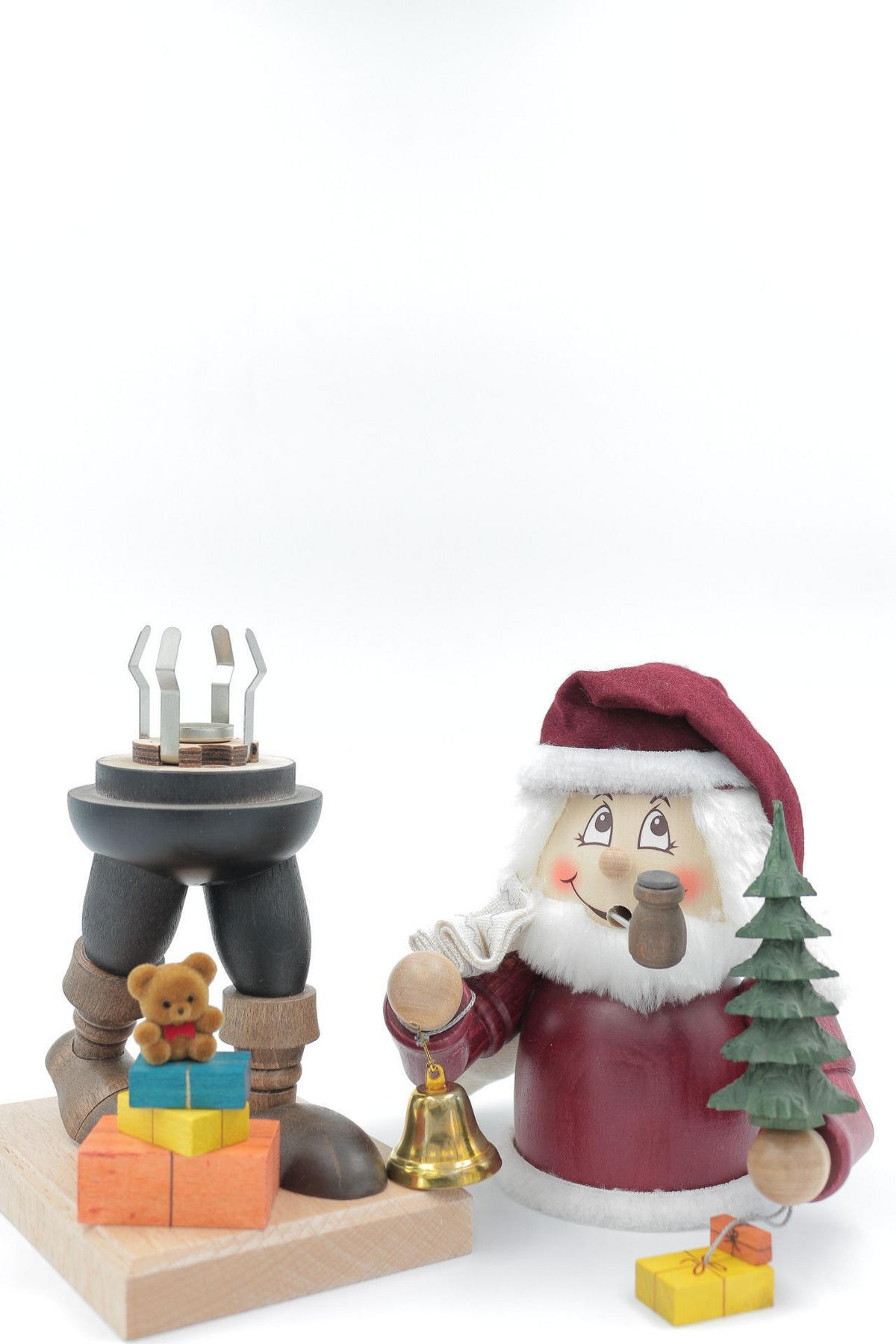 RAUCHFIGUR Wichtel Weihnachtsmann 32 cm - Multicolor, Holz (15/30/0.1cm)