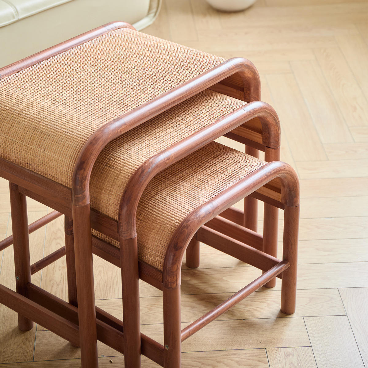 COUCHTISCH (2er Set) Rechteckig Braun - Braun, Holz (40/60/58cm) - Nordlys