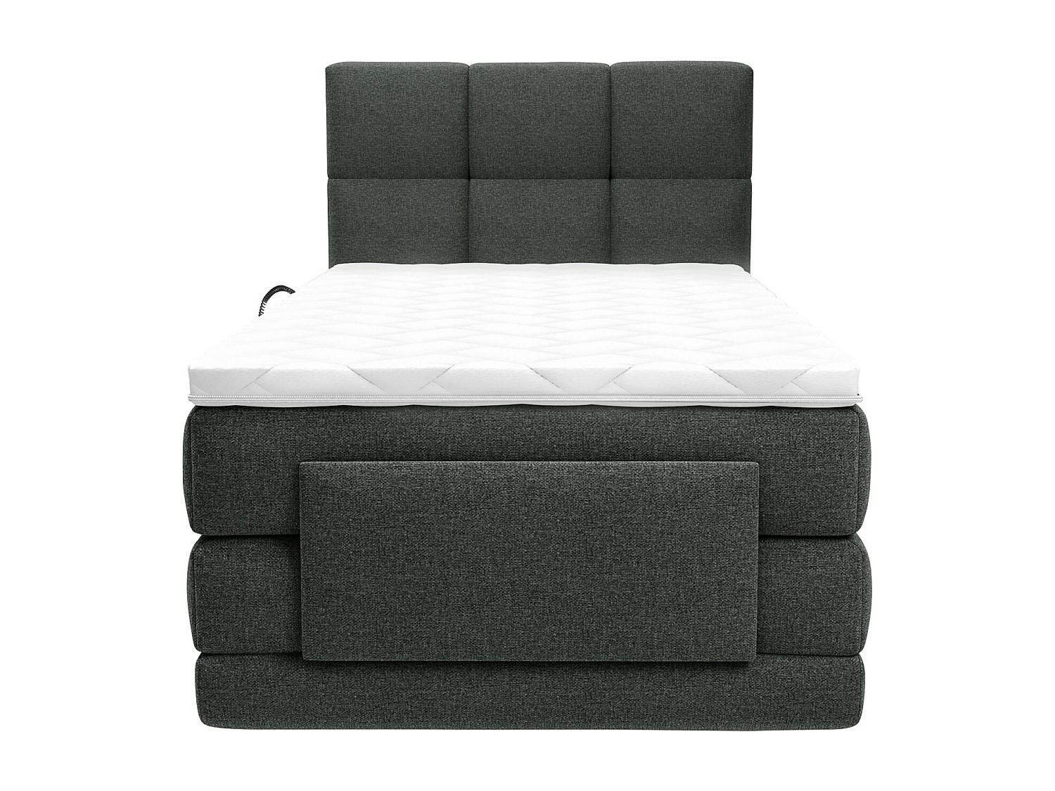 Vente-Unique Boxspringbett Anthrazit 100x200 cm