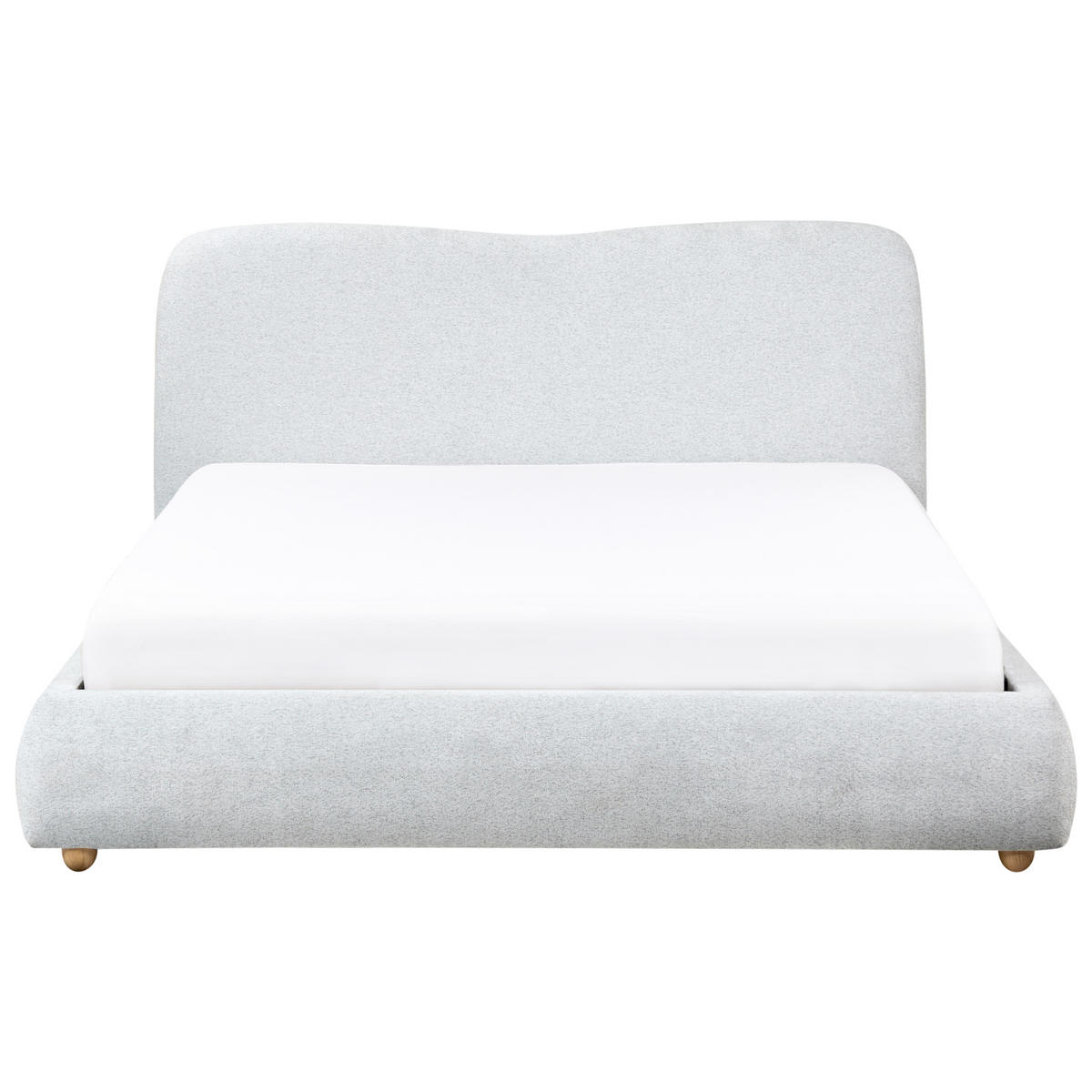 BETT mit Stauraum 160x200 cm Grau Blagnac - Hellgrau, Textil (160/200cm) - Beliani