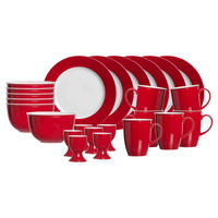 FRÜHSTÜCKSSERVICE Doppio rot 24er Set - Rot, Keramik (1/1/1cm) - Ritzenhoff Breker