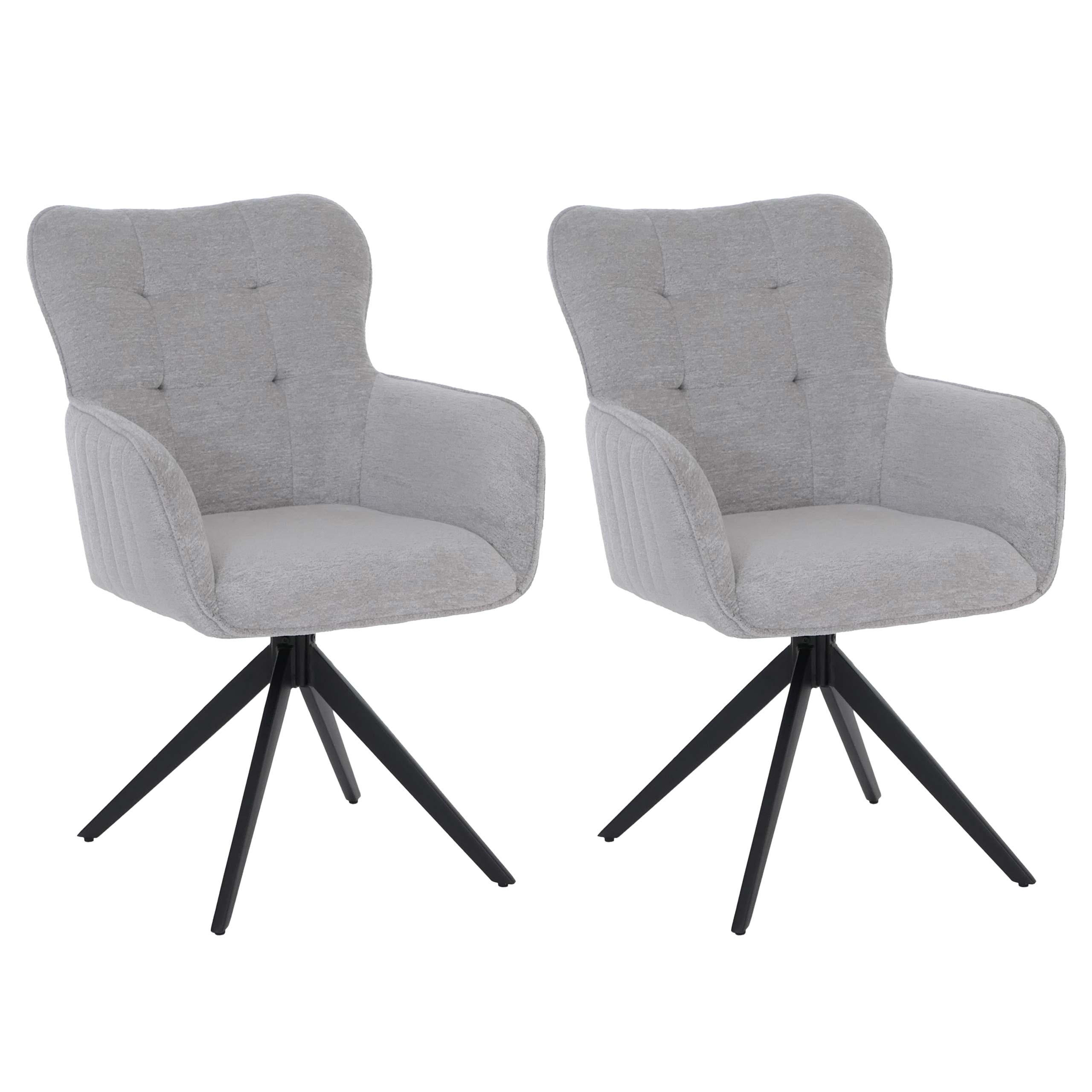 ESSZIMMERSTUHL Hellgrau 2er-Set - Hellgrau, Textil (63/93/70cm) - MCW