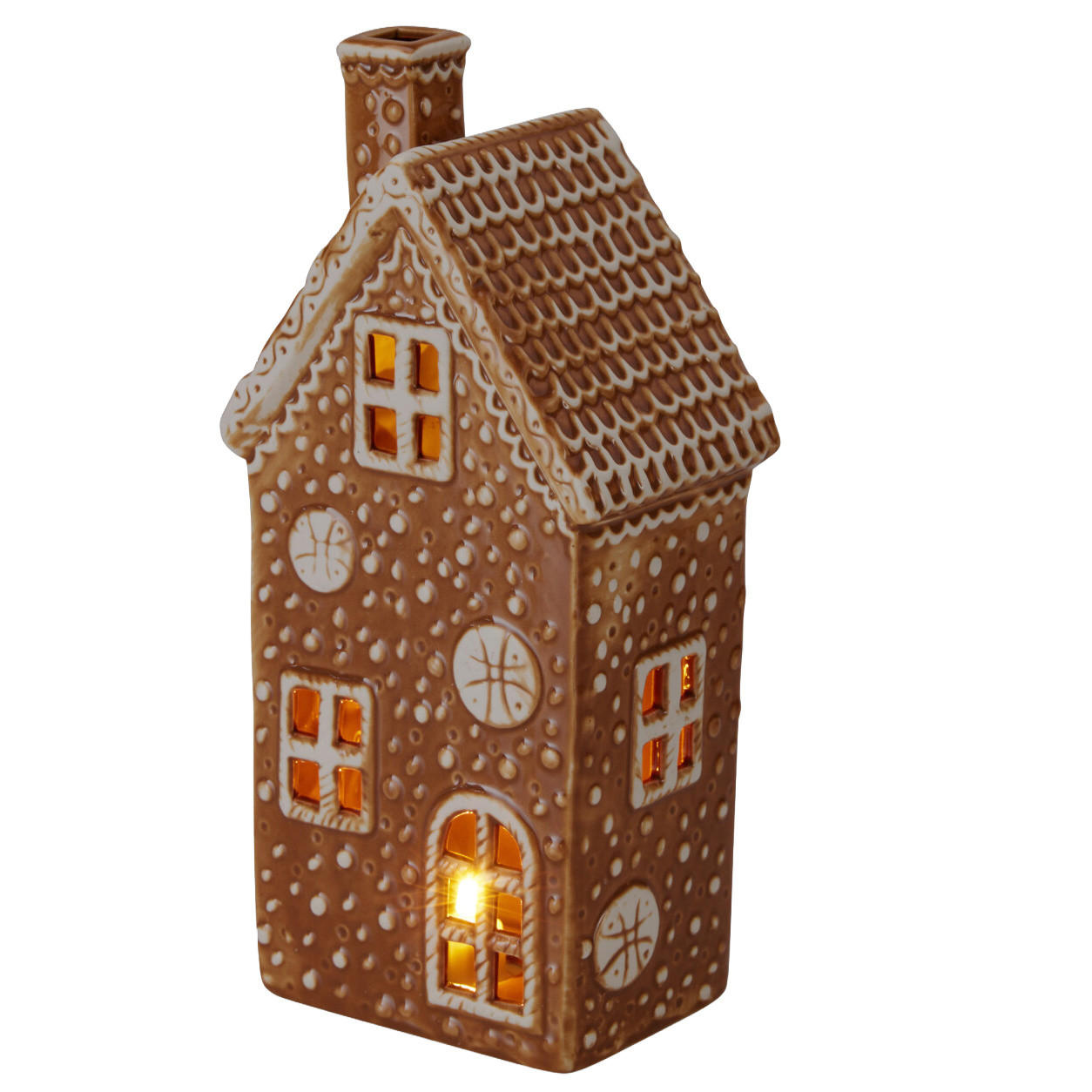 PFEFFERKUCHENHÄUSCHEN 13,6/9,4/19,6 cm - Braun, Keramik (9.4/19.6/13.6cm) - Home Styling Collection