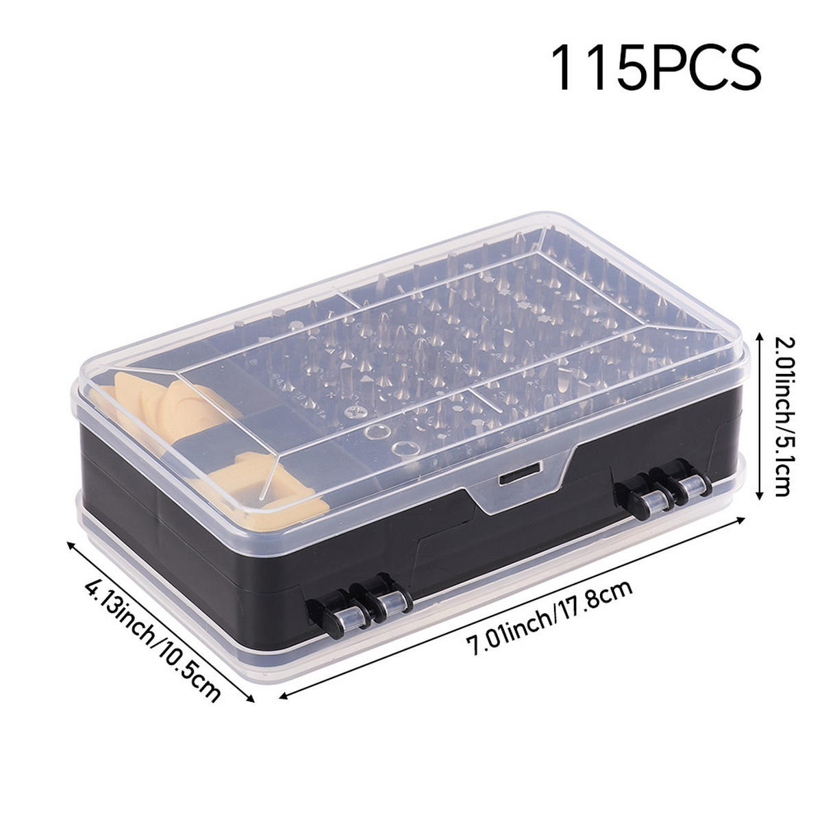 SCHRAUBENDREHER-SET für Feinmechaniker 115-in-1 multifunktionales Schraubendreher-Set für Feinmechaniker in Gelb - Gelb, Metall (10.5/17.8/5.1cm) - Livingandhome
