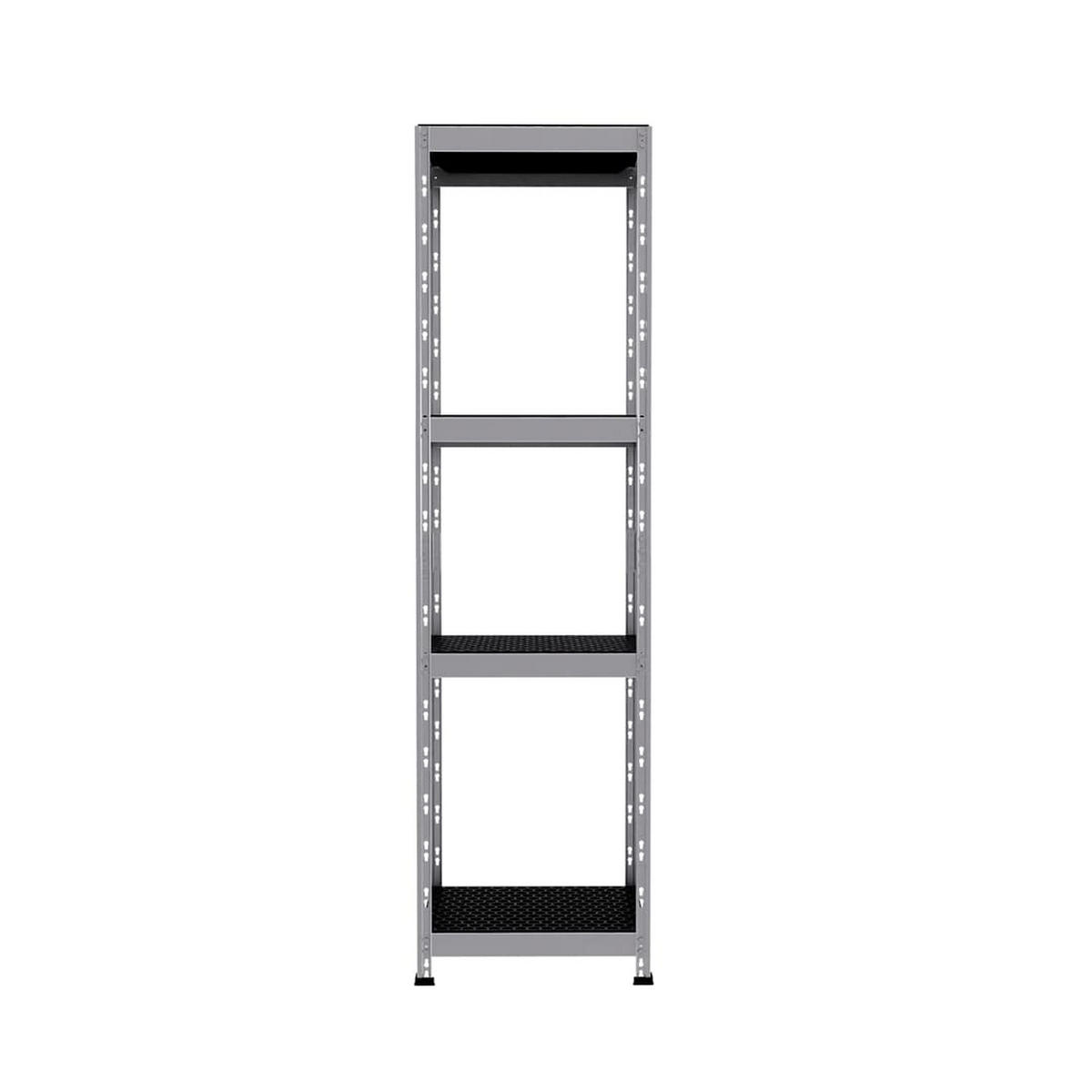 OUTDOORREGAL Metall Grau, 180x50x38 4B. - Grau, Metall (50/180/38cm) - AR Shelving