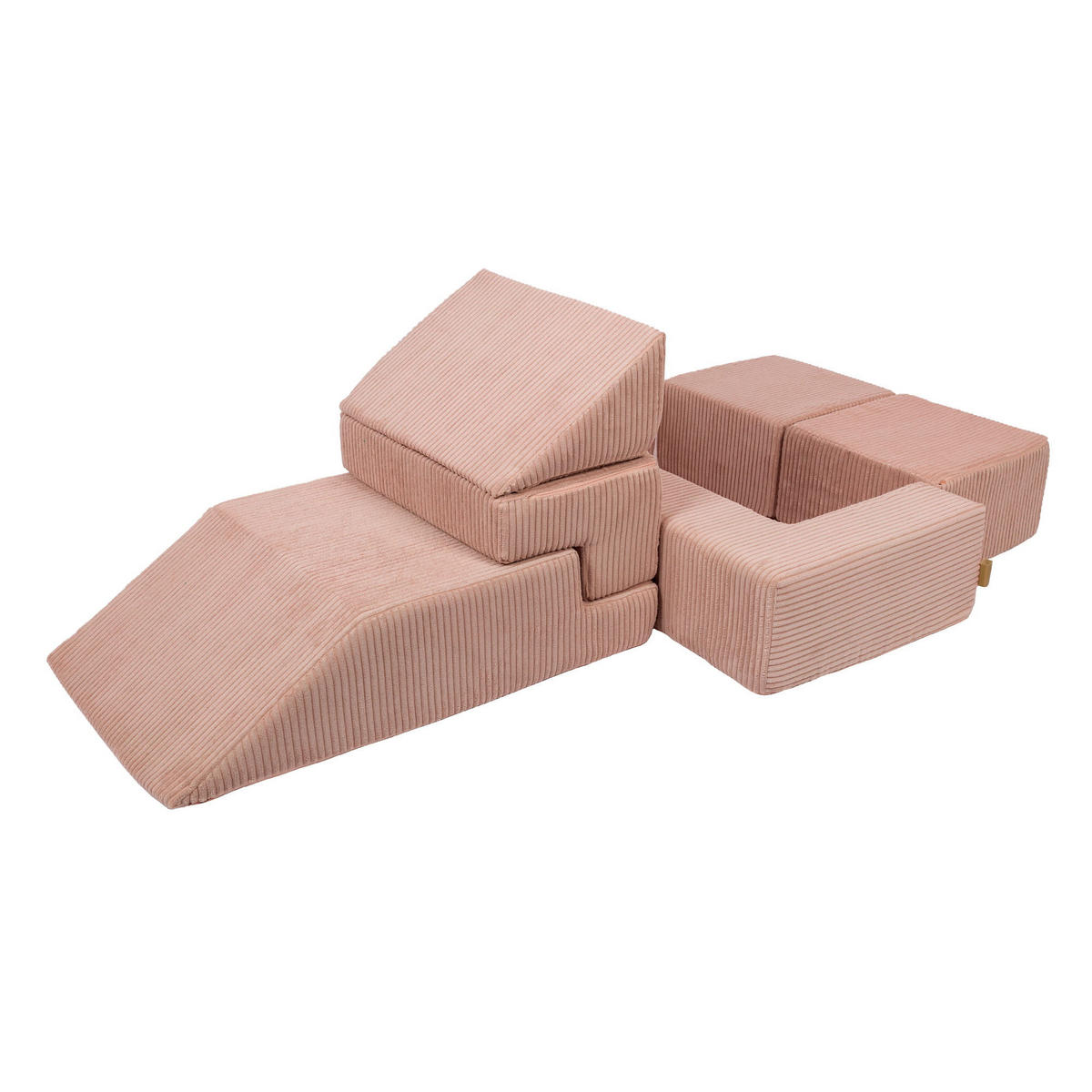 KINDERSOFA, Modulares Sofa für Kinder, Aesthetic, Puderrosa - Hellrosa, Textil (35/100/40cm) - MeowBaby