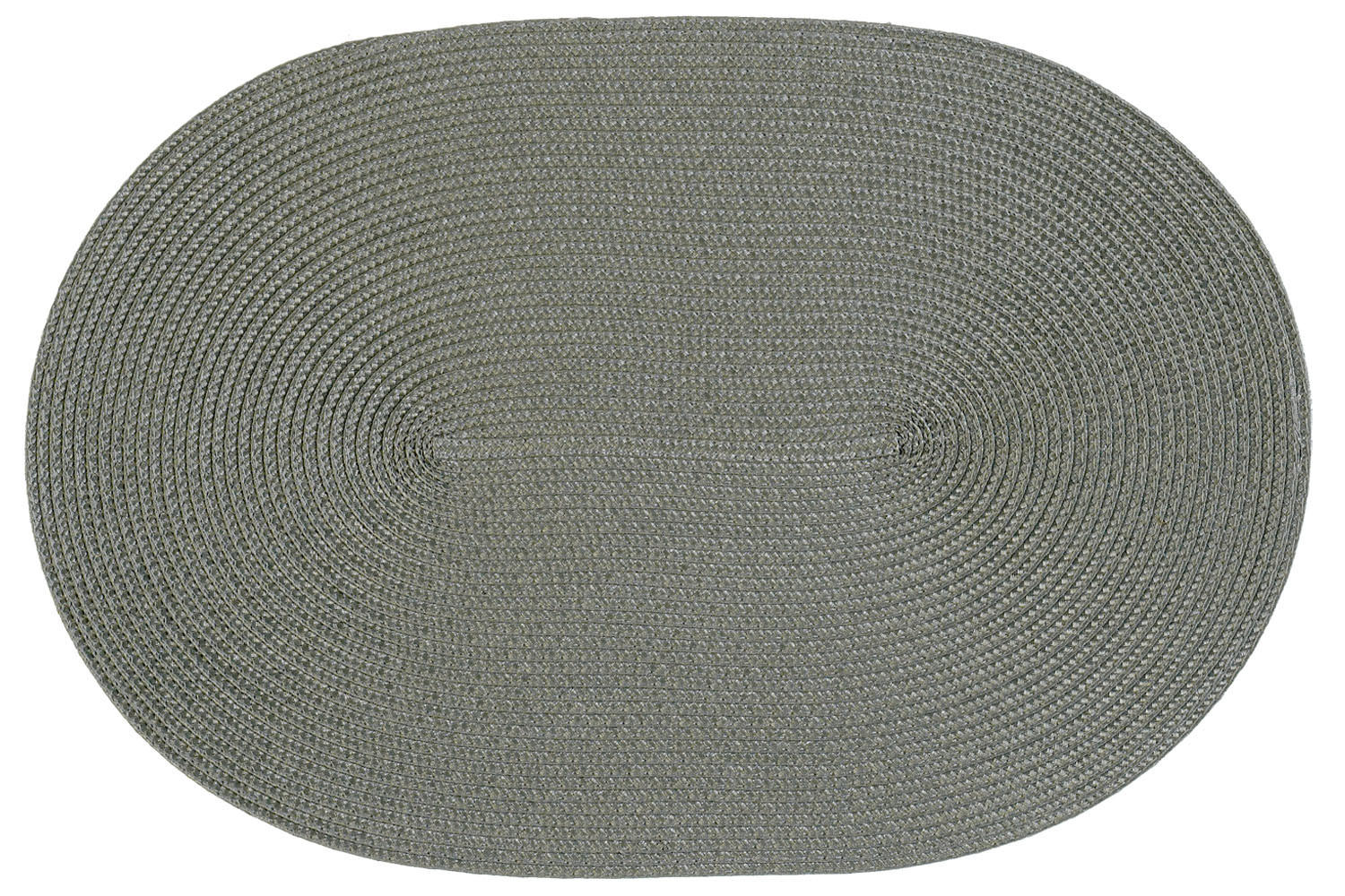 PLATZSET Polypro Grau oval ca. 45x30 cm Platzdeckchen Tischset - Grau, Kunststoff (30/45cm) - TiborTex