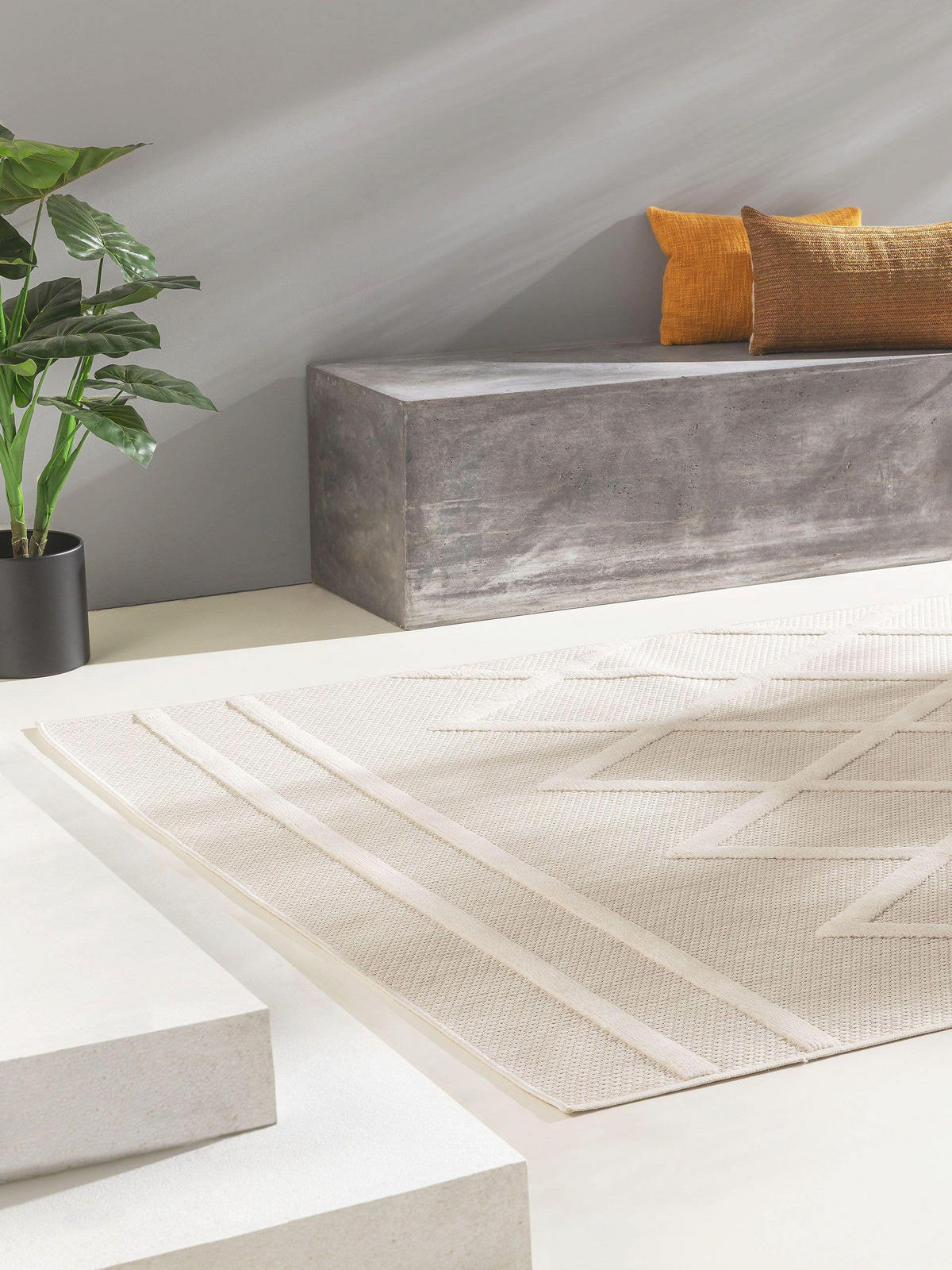 OUTDOORTEPPICH Bonte Cream 120x170 cm - Creme, Textil (120/170cm) - benuta Nest