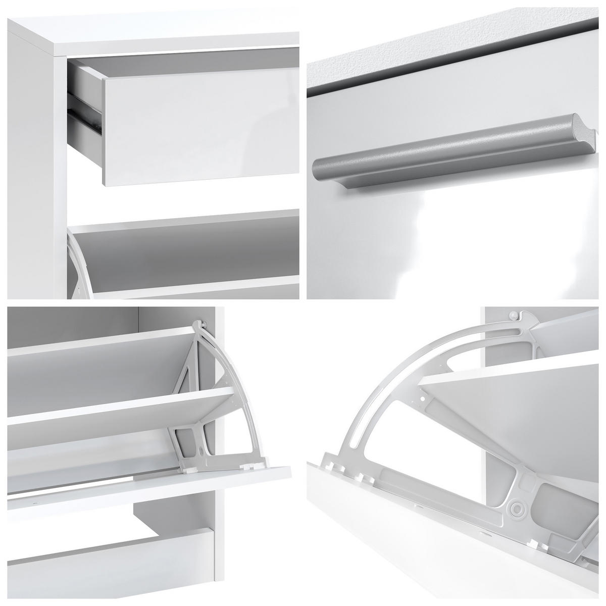 GARDEROBE Malea Front in Sandgrau Hochglanz - Sandfarben, Holzwerkstoff (180/180/23cm) - Vladon