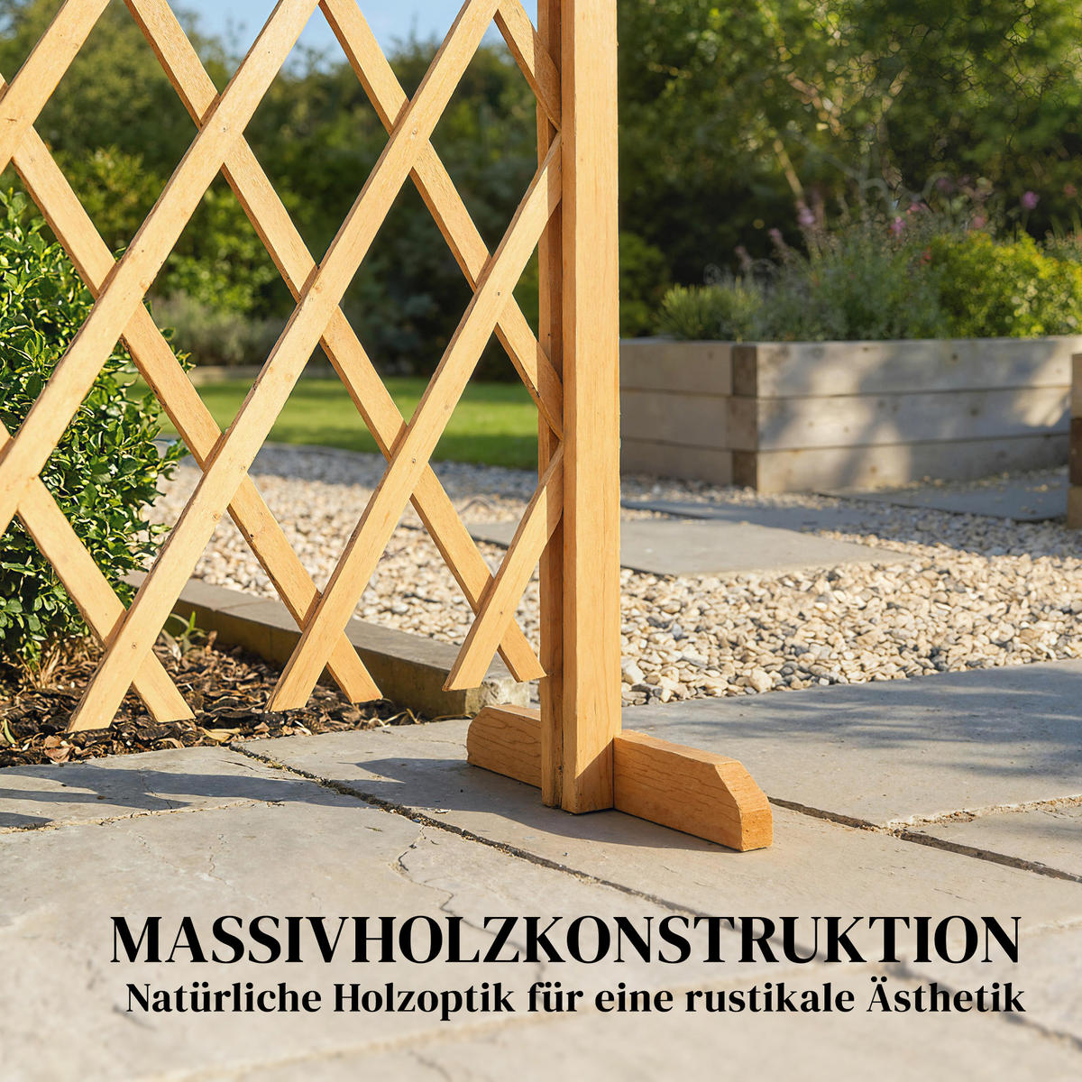 SCHERENGITTER 2er Set Tannenholz Braun - Braun, Holz (30/103cm) - Outsunny