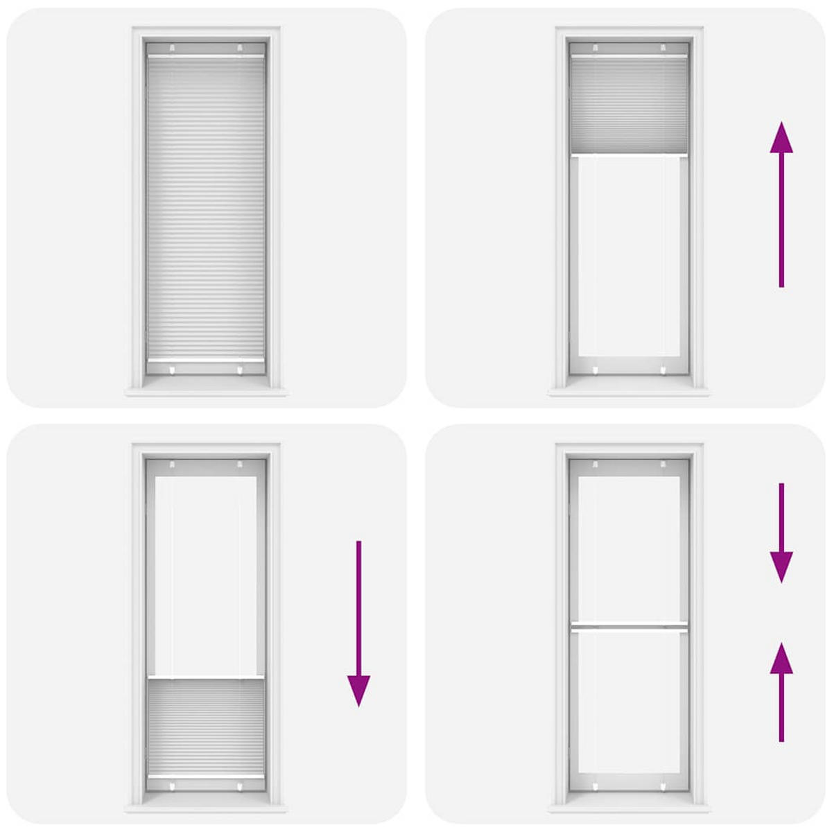 PLISSEE 75/200 cm Stoffbreite 74,4 cm aus Polyester Weiß - Weiß, Textil (75/200cm) - vidaXL