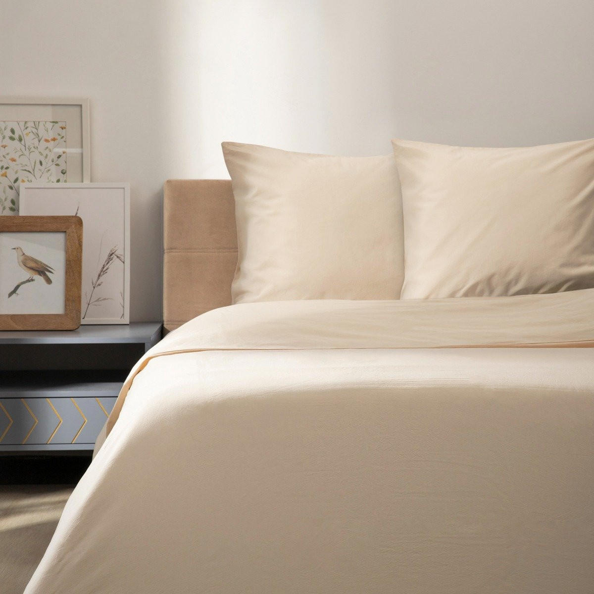 BETTWÄSCHE Bamsa beige 160/200 cm - Beige, Textil (160/200cm) - Homla