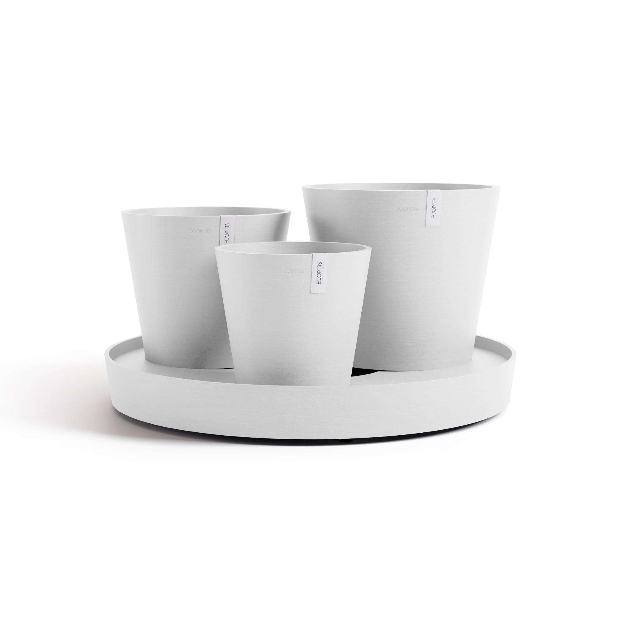 Ecopots Blumentopf Weiß 30.7 cm