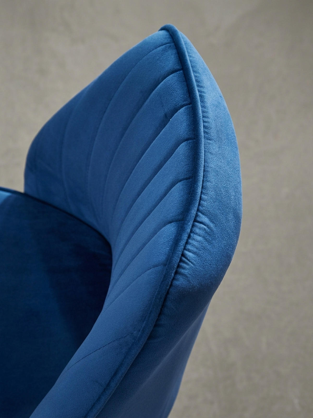 DREHSTUHL Samt mit Höhenverstellung, Eisenfuß und 360° Drehfunktion TANARO, Blau 60x60x100 cm - Blau/Goldfarben, Textil/Metall (60/100/60cm) - KADIMA DESIGN