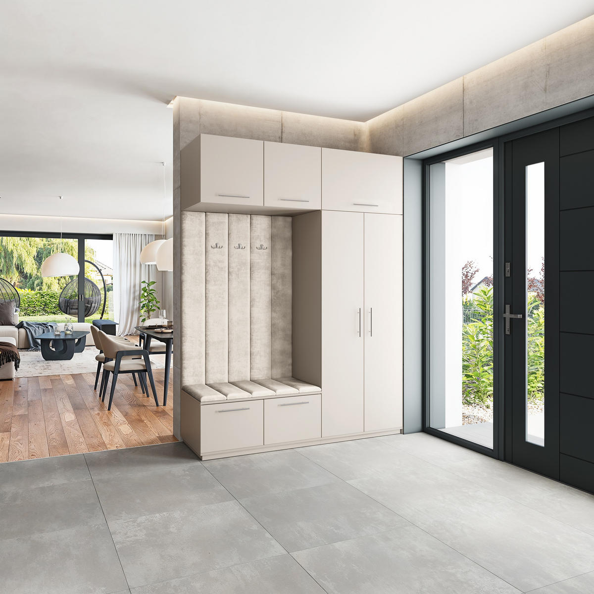 GARDEROBENSCHRANK REMA 180/240/60 cm Modern Kaschmir - Kaschmir, Holzwerkstoff (180/240/60cm) - MASSENO