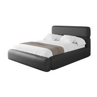 POLSTERBETT mit Bettkasten und Lattenrost, Boxbett ohne Matratze - ENORA 180x200 Schwarz Kunstleder - Schwarz Hochglanz, Holzwerkstoff/Textil (180/200cm) - ALTDECOR
