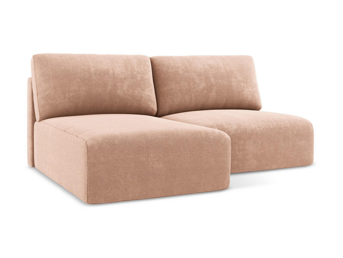 ECKSOFA mit Schlaffunktion links Chenille Stoff Pink - Pink/Koralle, Kunststoff/Textil (149/210cm) - Makamii