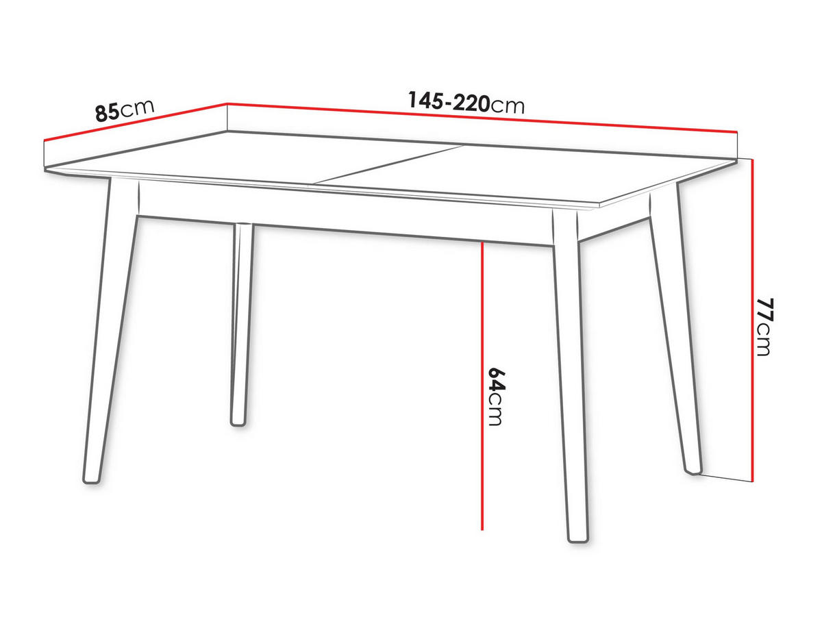 ESSTISCH ausziehbar Plot PT03 - Dunkelbraun, Holz/Holzwerkstoff (85/145/77cm) - MIRJAN24
