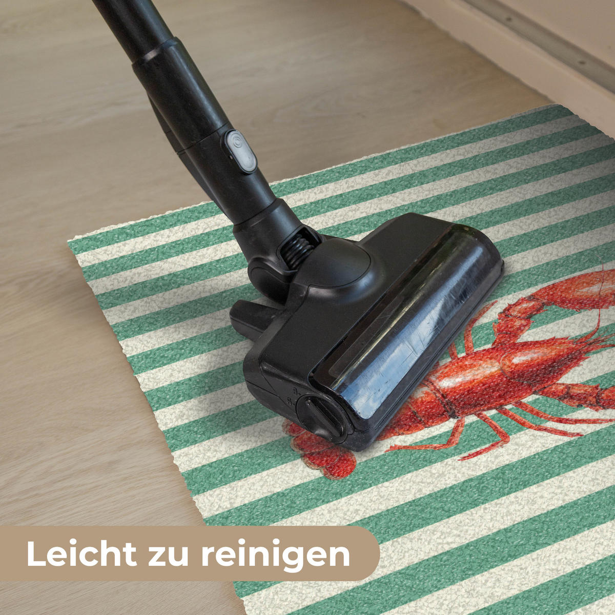 FUSSMATTE Krebs - Streifen - Realistisch - Sommerlich 60x40 cm - Multicolor, Kunststoff (60/0.4cm) - MuchoWow