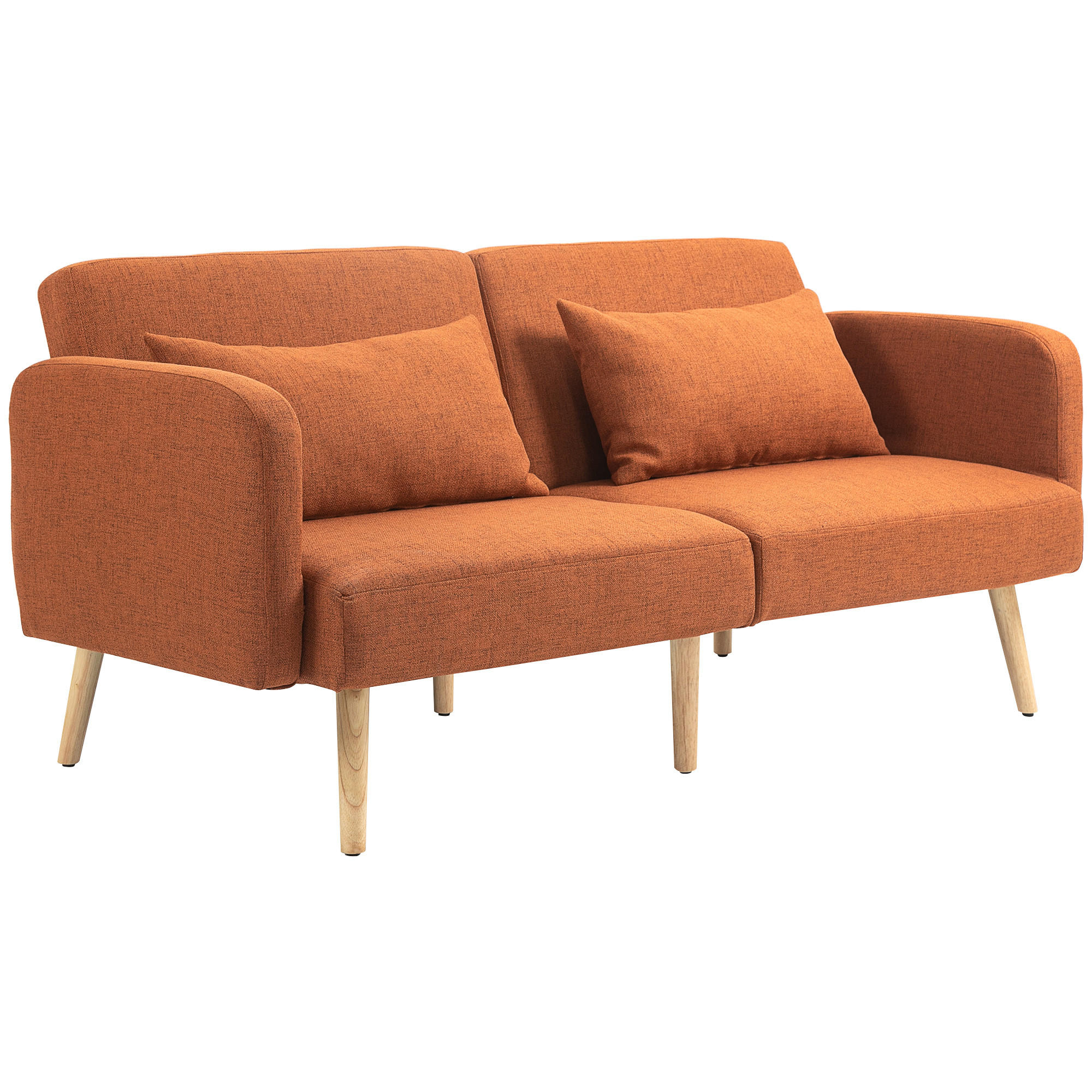 SCHLAFSOFA 3er-Sitz DE-14565 Klick-Klack mit verstellbarer Lehne Braun - Braun, Textil (170/80/83cm) - ComfortXL