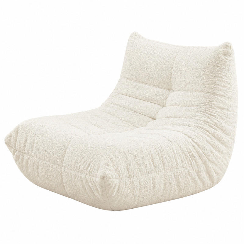 SITZSACK SOFA aus Chenille Beige - Beige, Kunststoff (94/71/101cm) - Beauniv