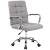 DREHSTUHL Stoff grau - Chromfarben/Grau, Textil/Metall (58/92/65cm) - CLP