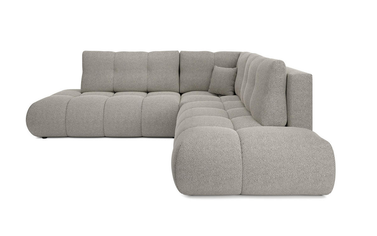 ECKSOFA DUCA II L-S Grau Jersey mit Schlaffunktion - Grau, Holz (266.5/266.5cm) - MASSENO