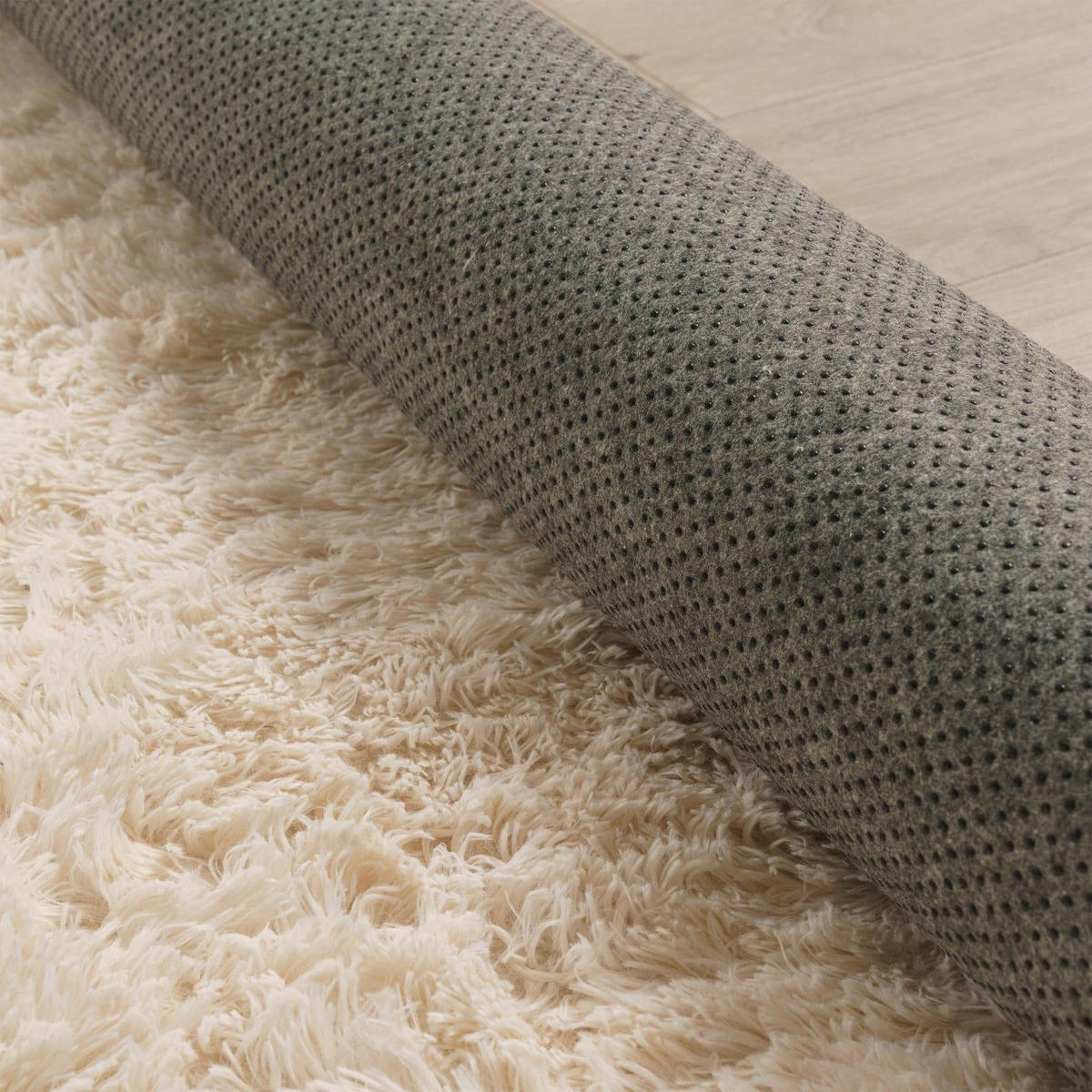 HOCHFLORTEPPICH 160/160 cm Silky 591 - Creme, Kunststoff (160/160cm) - Paco Home