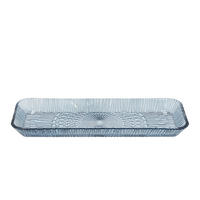 SERVIERPLATTE rechteckig Kusintha 38 x 14 cm Blau - Blau, Keramik (14/3.2/38cm) - Bitz