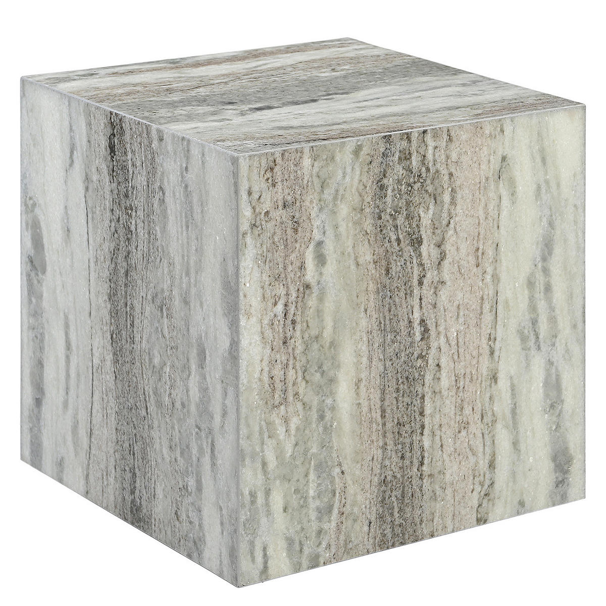 BEISTELLTISCH - Marmor - Hellgrau, Stein (40/40/40cm) - home24