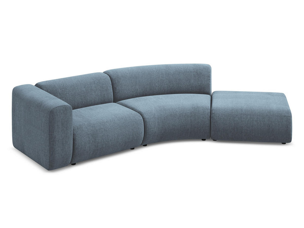 POUF Chenille Stoff Grün - Schwarz/Grün, Kunststoff/Textil (94/40/89cm) - Makamii