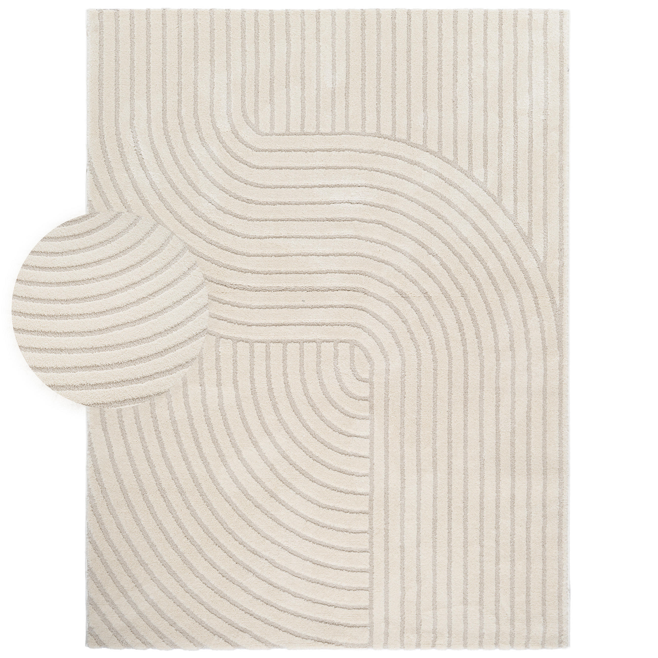 KURZFLORTEPPICH 200/280 cm Aura 701 - Creme, Textil (200/280cm) - Paco Home