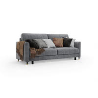 SCHLAFSOFA Gebet – Graphit, mit Schlaffunktion und Bettkasten - Graphitfarben, Textil (225/100/110cm)