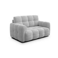 SOFA MELLOW 2-Sitzer, hellgrau - Hellgrau/Schwarz, Holz/Textil (153/87/98cm) - Wozimo