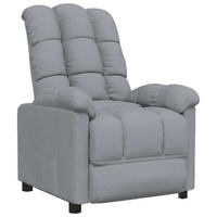RELAXSESSEL Hellgrau Stoff - Hellgrau, Textil (99/84/74cm) - vidaXL