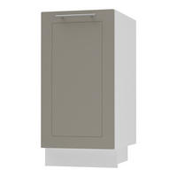 KÜCHENUNTERSCHRANK Kvantum D1D/40 Beige Matt / Weiß Matt 40 / 50 / 82cm - Beige/Weiß, Holz/Holzwerkstoff (40/82/50cm) - Feldmann-Wohnen