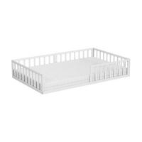 BODENBETT AUS METALL Minno Weiß 120x200 mit Matratze - Weiß, Metall - VitaliSpa