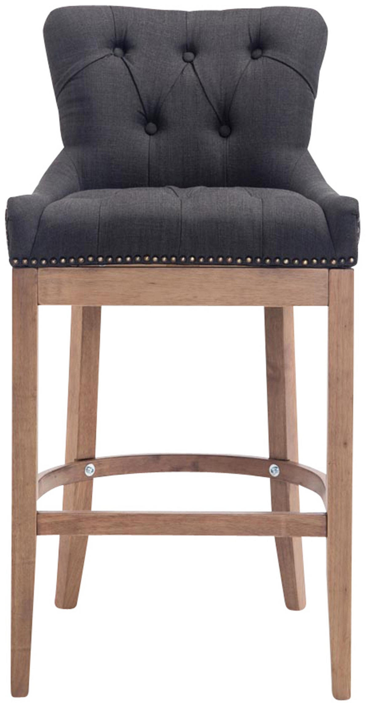 BARHOCKER Stoff Dunkelgrau - Dunkelgrau/Naturfarben, Holz/Textil (55/109/57cm) - CLP