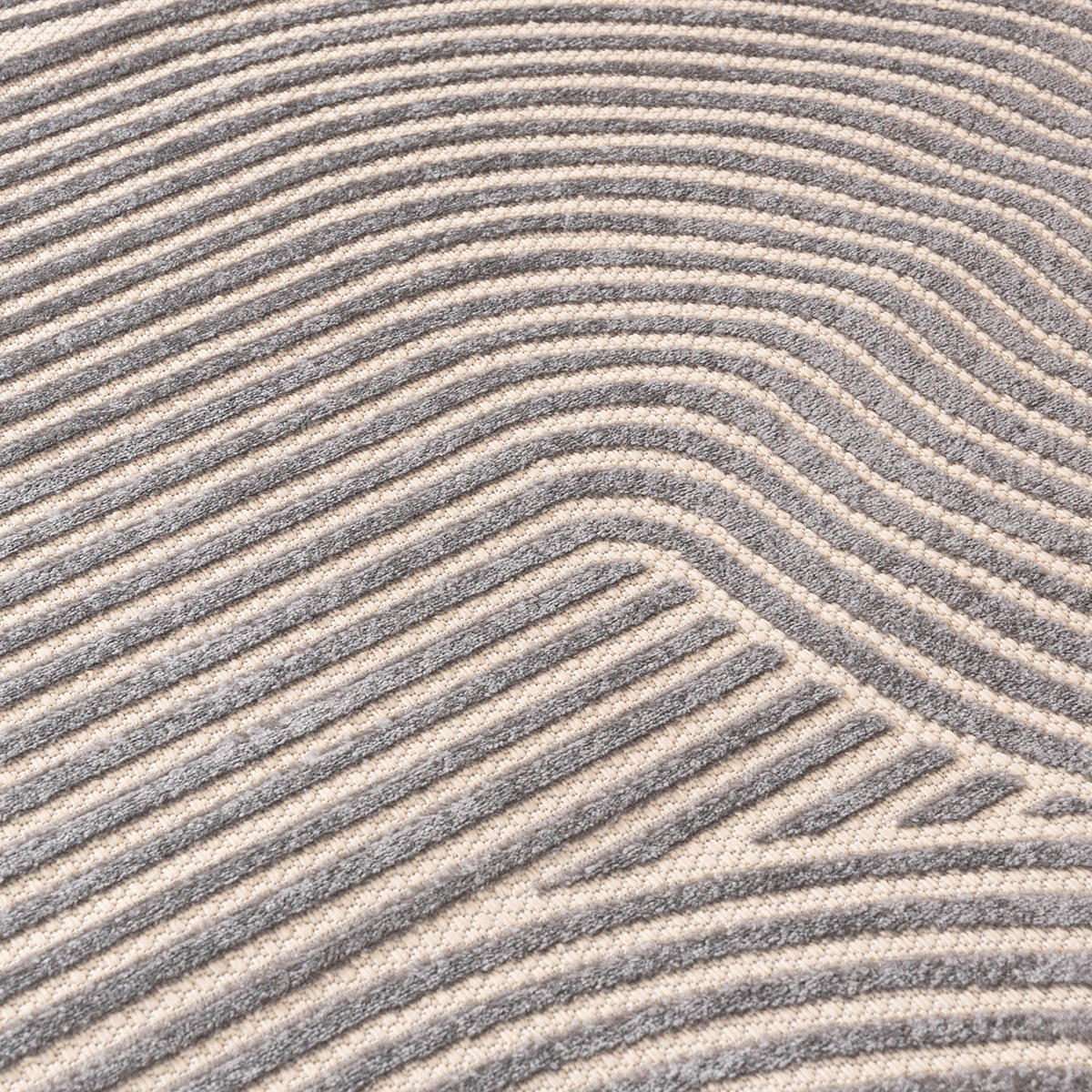 KOBEREC sivý geometrický - 200 x 300 cm - sivá/béžová, textil (200/300cm) - Mazovia