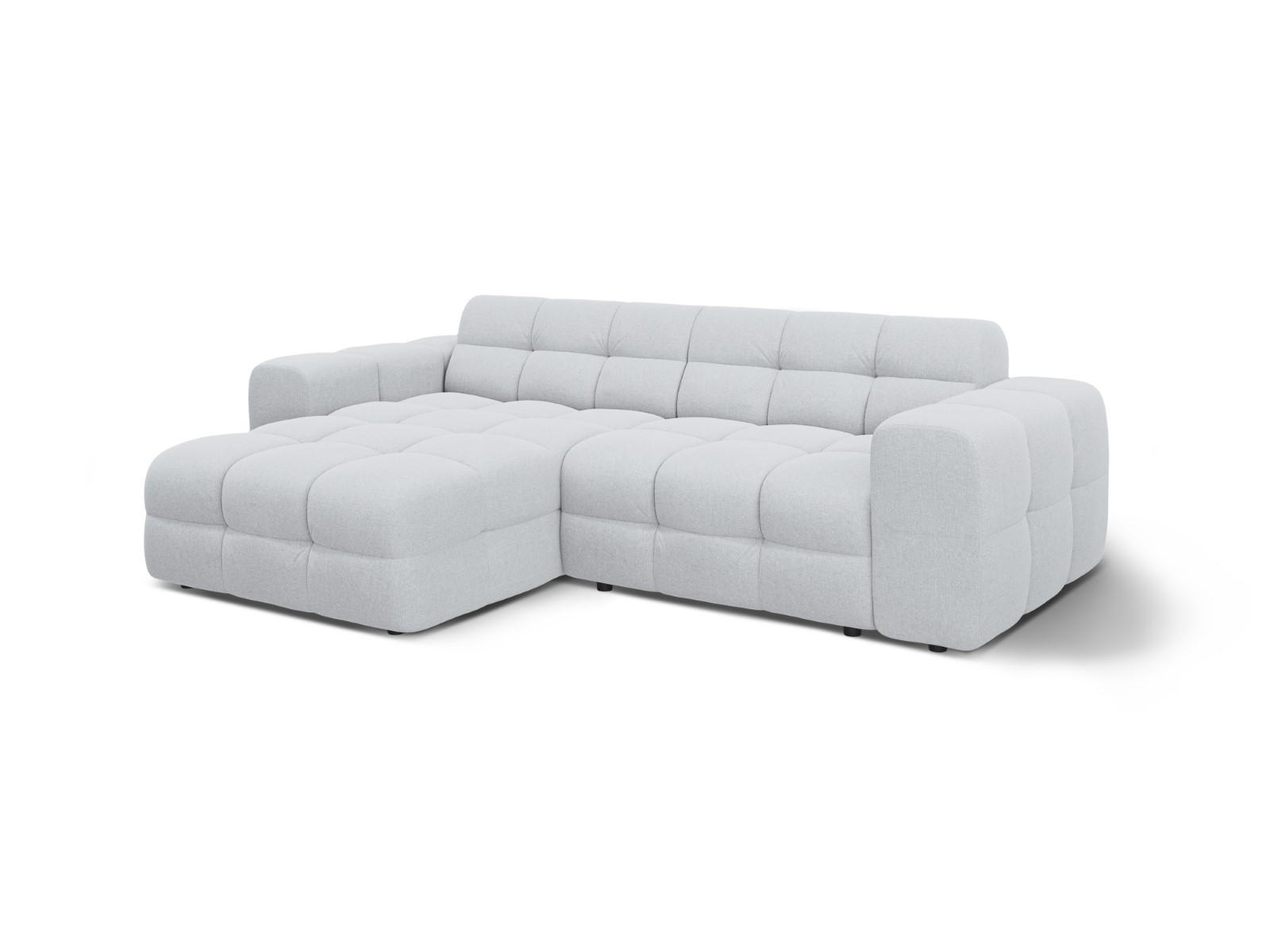 ECKSOFA links Kendal aus strukturiertem Stoff hellgrau 4 Sitzplätze - Hellgrau, Textil (173/256cm) - Micadoni
