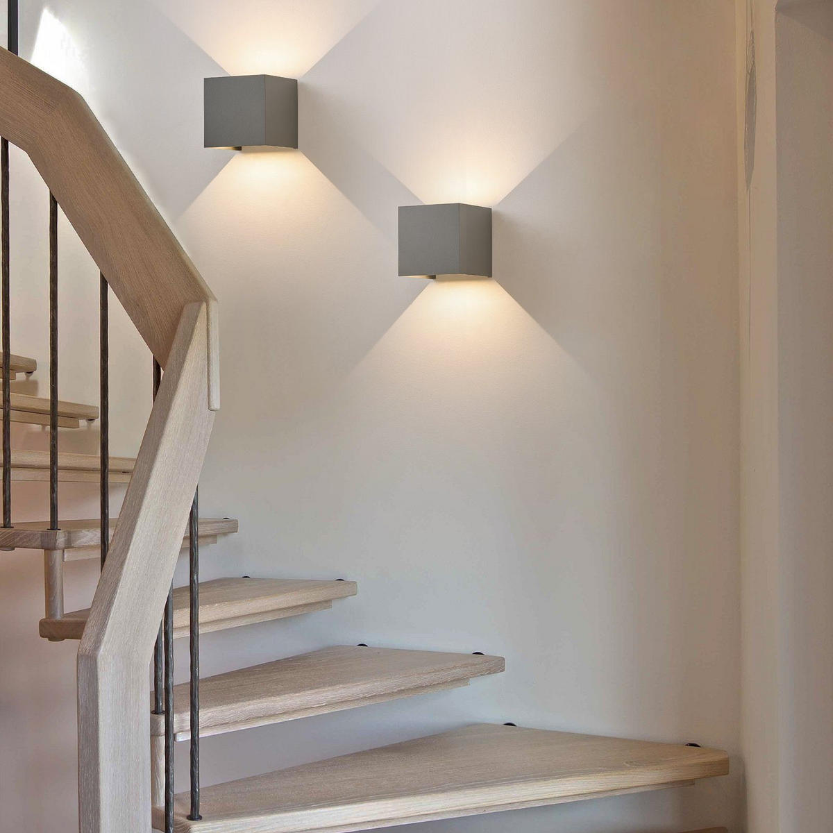 LED WANDLEUCHTE Inspiration 1er-Set - Grau, Metall (10/10/10cm) - Nettlife