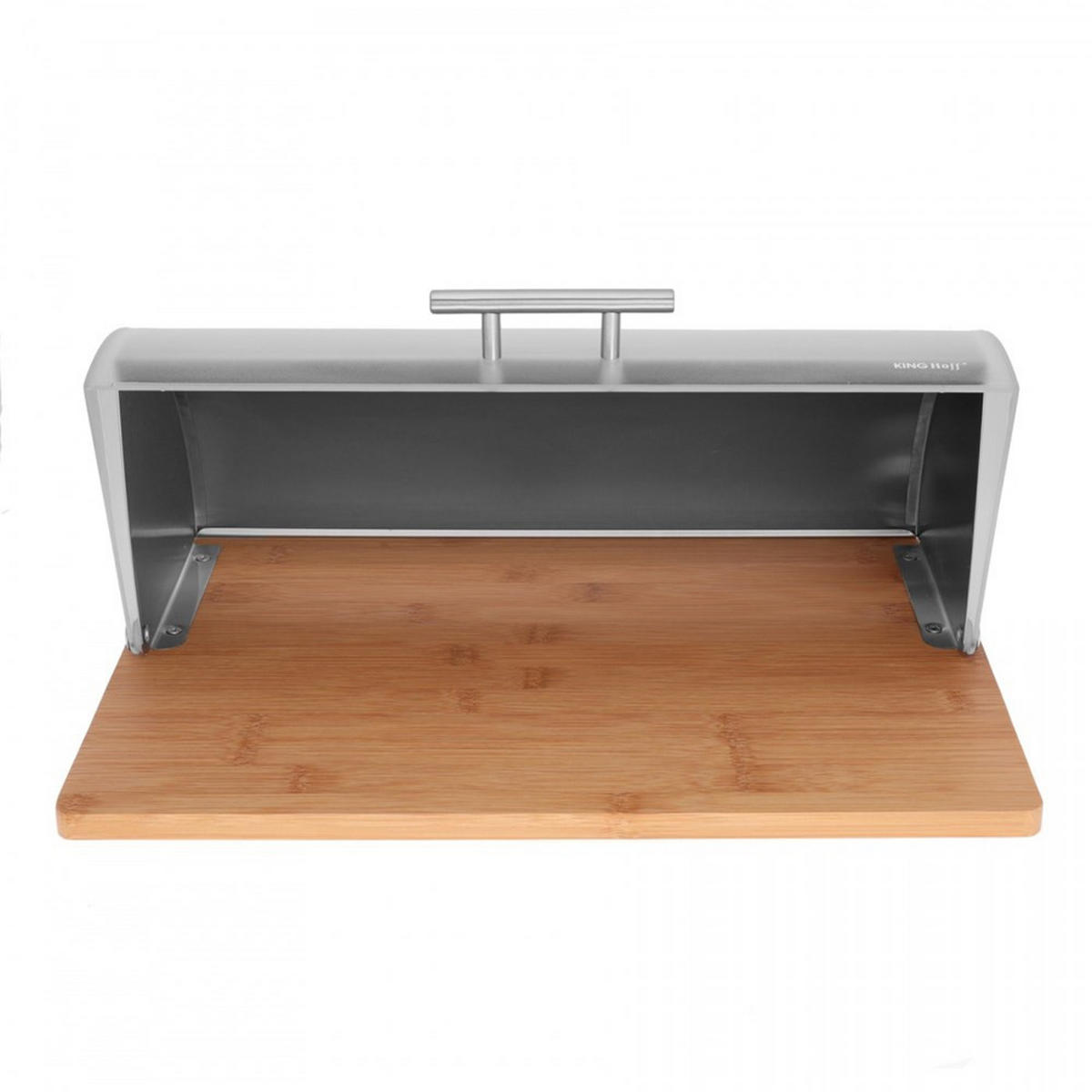 BROTKASTEN Silber 38/28/15 cm KH3210 - Silberfarben, Kunststoff (28/15/38cm) - Kinghoff 
