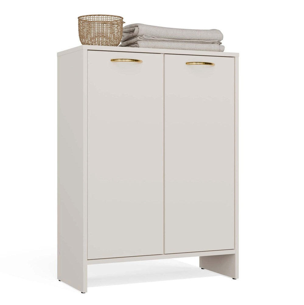 BADEZIMMERSCHRANK Kato - Beige, Holzwerkstoff (66/90/30cm) - kommodly